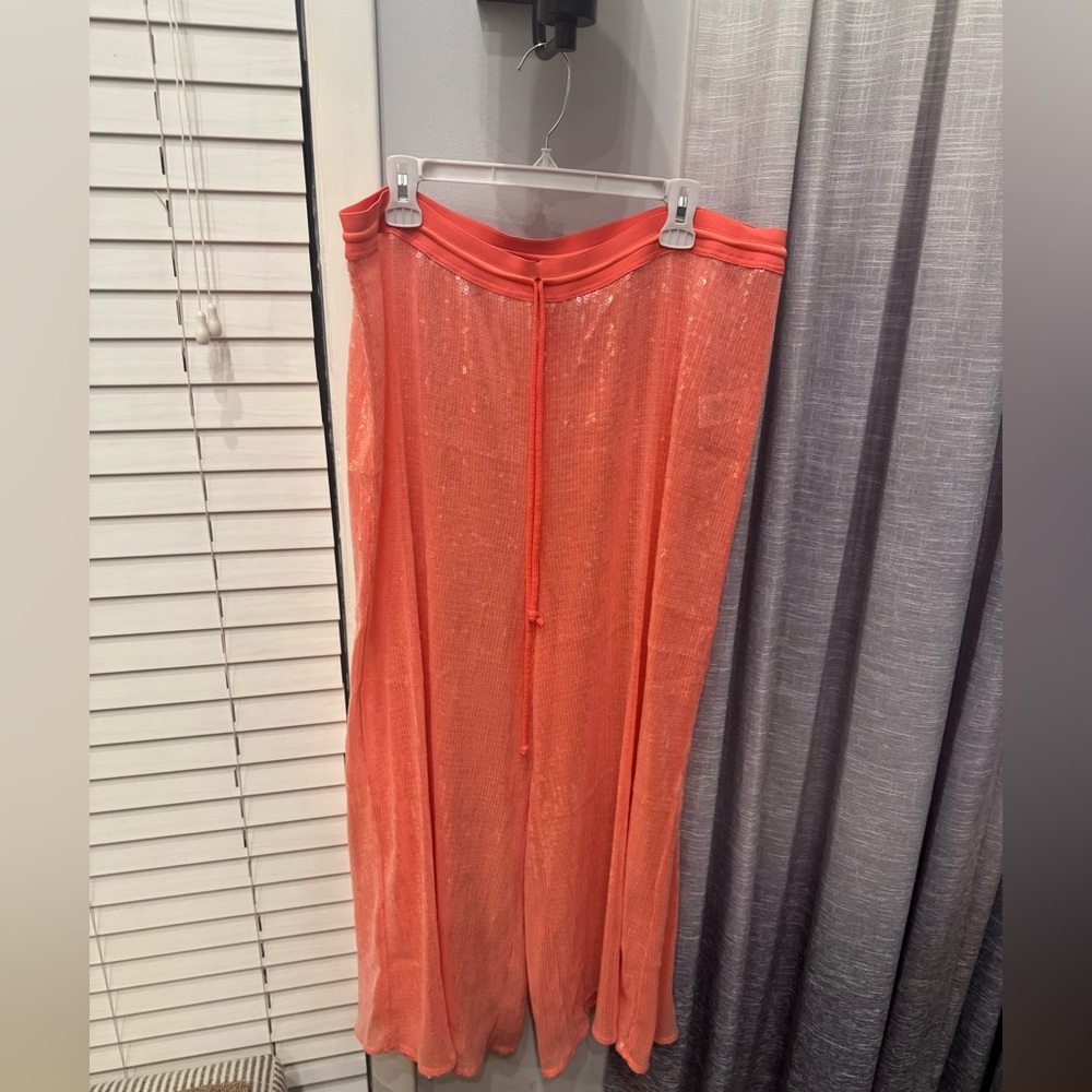 Anthropologie Hutch sequin wide leg pants